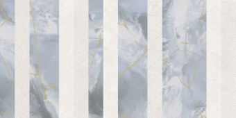 Декор напольный Ниагара Полосы бело-серый 300x600 Lasselsberger Ceramics