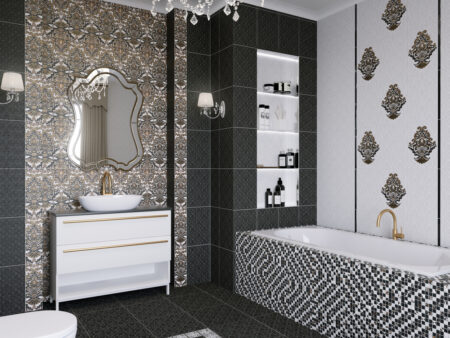 Керамическая плитка Органза Керамин для ванной комнаты