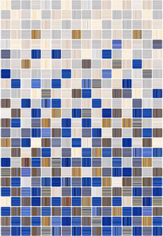 Облицовочная плитка Гламур 2С синяя верх 275x400 Керамин