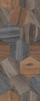 Облицовочная плитка Миф 1 серо-коричневая 200x500 Керамин