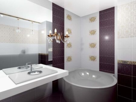 Керамическая плитка Дамаск Барокко для ванной комнаты