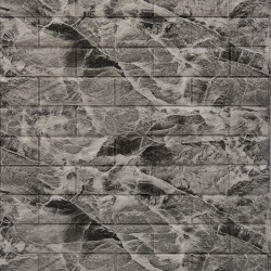 Кирпич мрамор черно-белый (70*77)5мм
