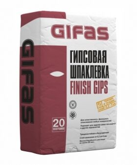Шпаклевка гипсовая GIFAS Finish Gips, 4кг