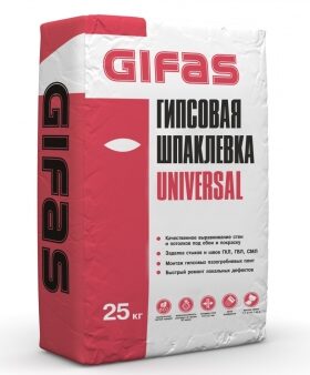 Шпаклевка гипсовая GIFAS Universal, 4кг